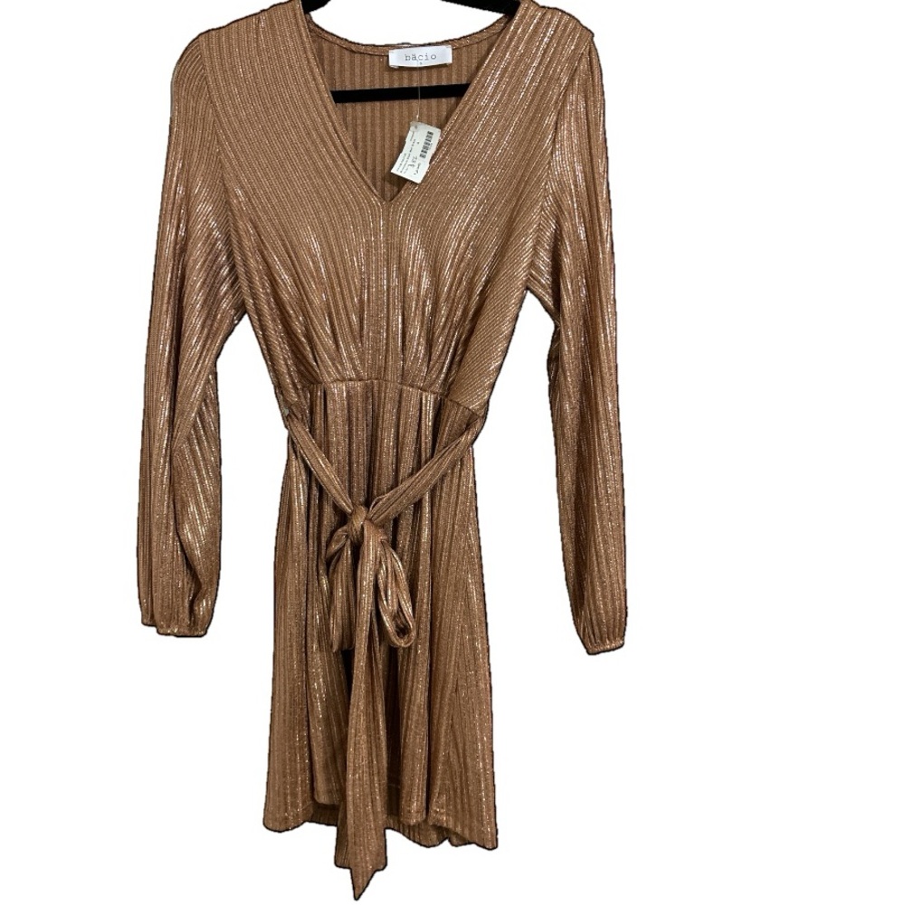 NWT Bacio Gold Sparkly Dress